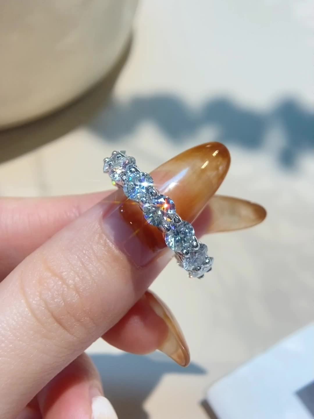 Women's 5mm Moissanite Eternity Band Classic Wedding Ring